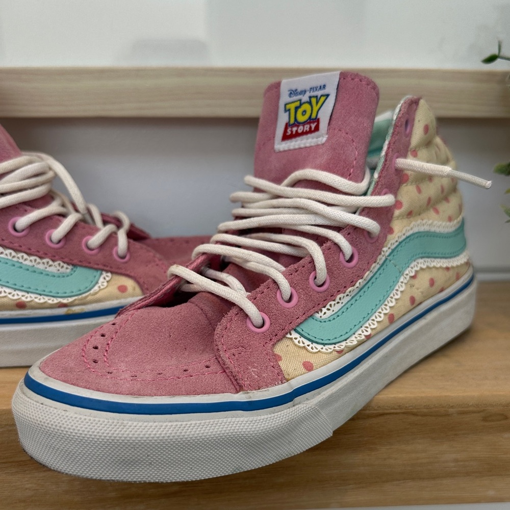 Vans Pink and Cream Toy Story  Bo Peep High-Top Sneakers